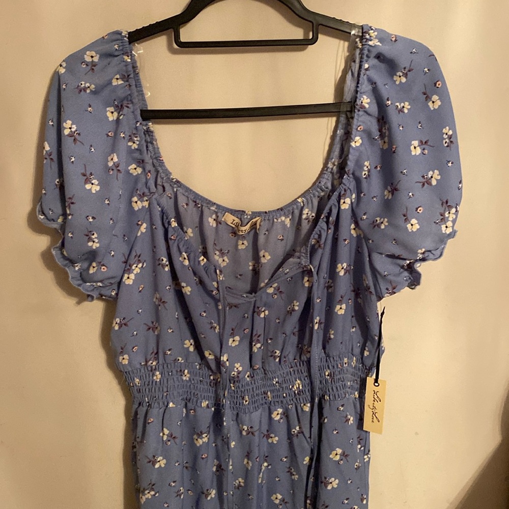 Liberty Love Blue Flower Short Dress